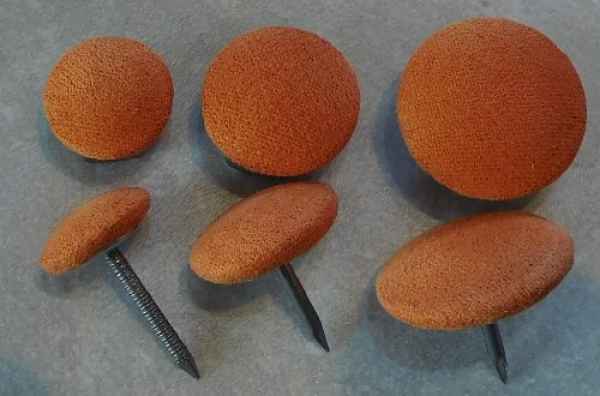 Polsterknöpfe mit Nagel Mikrofaser Orange